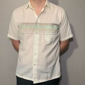 Vintage Arnold Palmer mens size LG  white with pattern